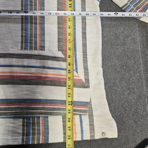 Free Planet striped baja hoodie "drug rug" Mexican-style pullover XL Multicolor - Picture 4 of 10